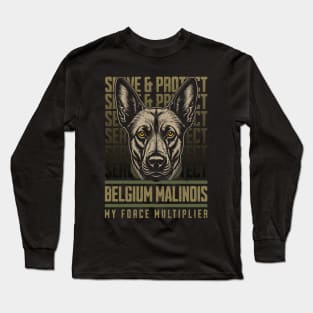 Belgium Malinois- Serve & Protect Long Sleeve T-Shirt